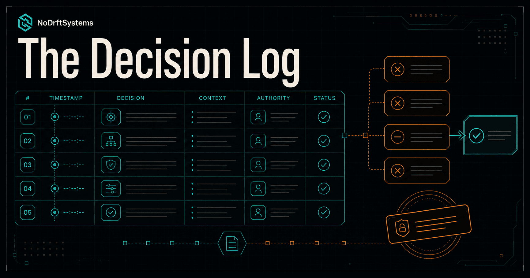 Featured image for The decision log — why every project needs institutional memory that outlasts the team that built it.
